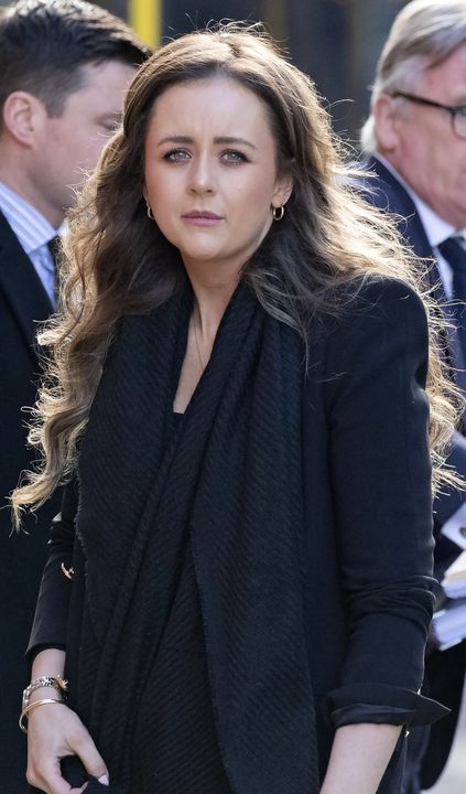 Janine Brolly, partner of William Dunlop, at Dublin District Coroner's Court at the inquest into the death of the motorcycle racer. Photo: Collins