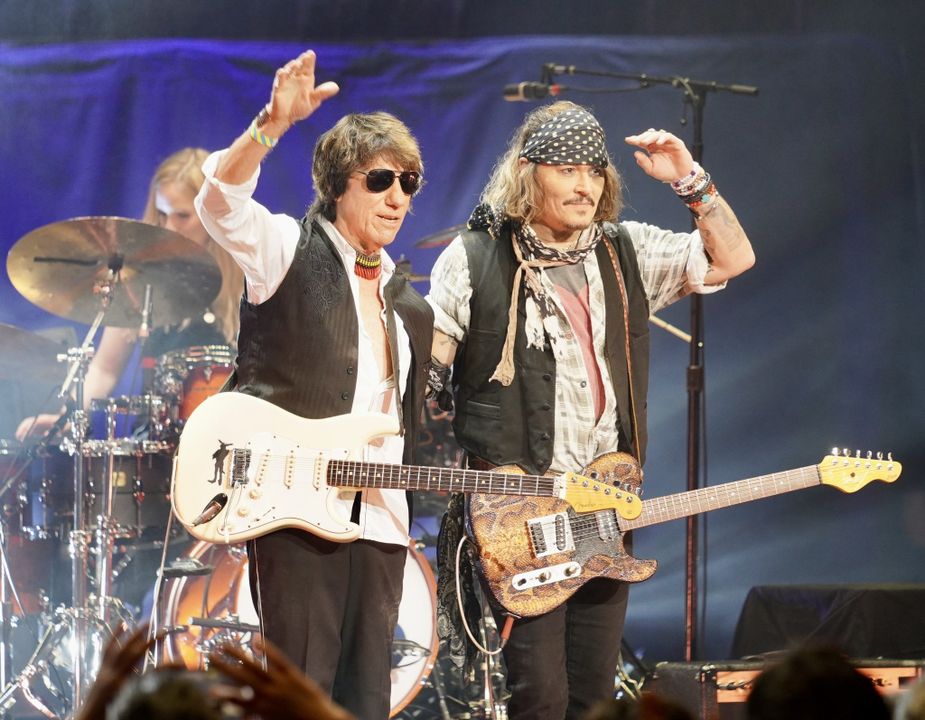 The actor has spent five nights this week onstage with musician Jeff Beck (Raph Pour-Hashemi/PA)