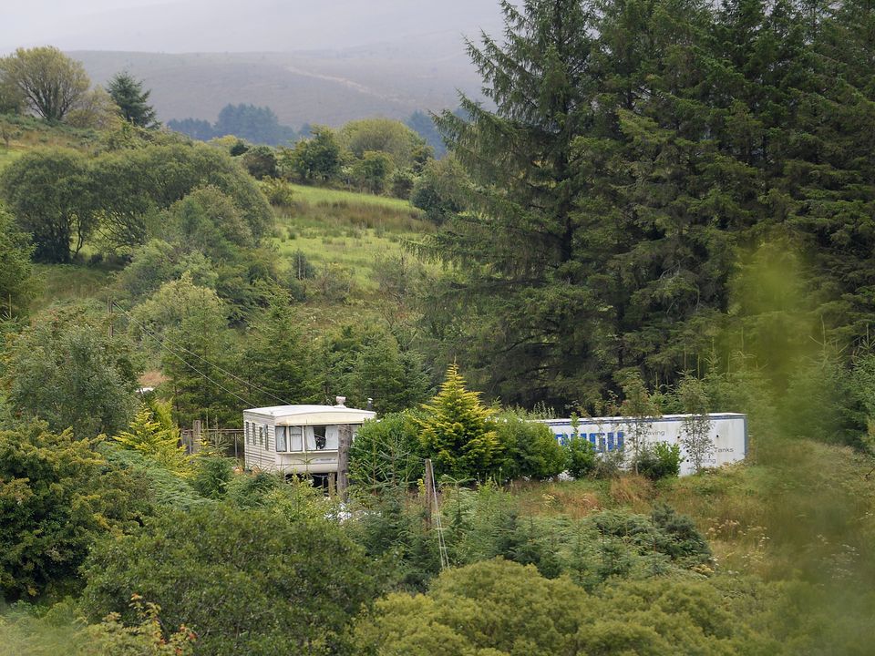 The caravan where sicko Morrison is believed to be staying