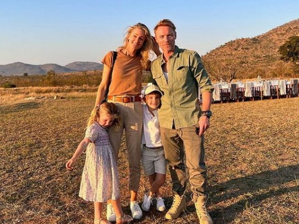Ronan and family in South Africa