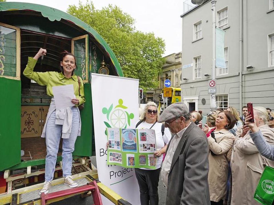 Travellers rights groups staged a demonstration in Dublin recently