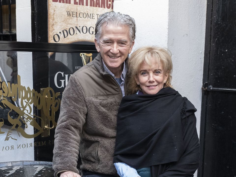 American actors Patrick Duffy (aka Bobby Ewing of Dallas fame) and Linda Purl are visiting Ireland to film a new programme all about Patrick tracing his Irish ancestry.
Their itinerary will take them to Dublin, Cork and Mayo.
Pictured at O'Donoghues on Merrion Row, Dublin: