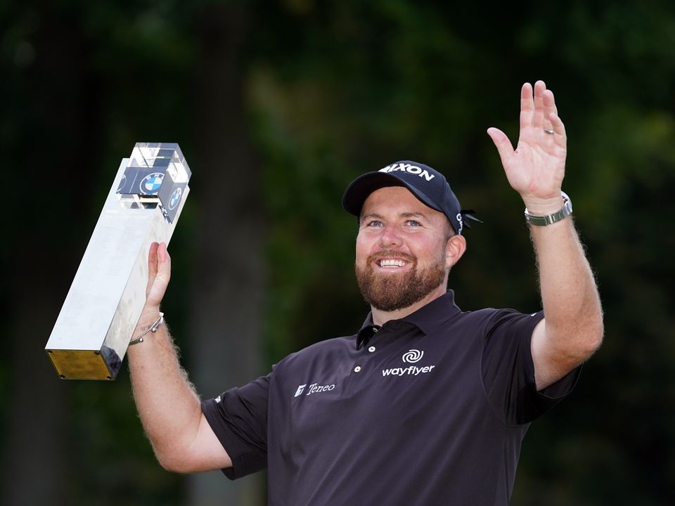 Shane Lowry lifts the trophy following day four of the BMW PGA Championship at Wentworth Golf Club, Virginia Water. Picture date: Sunday September 11, 2022.