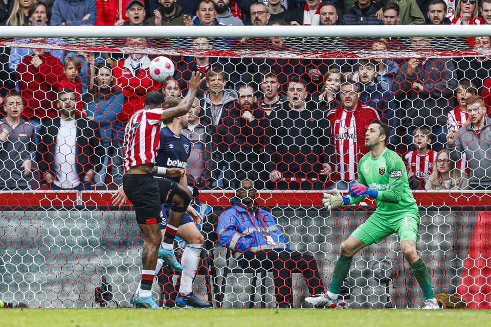 Ivan Toney headed in the Bees’ second goal (Steve Paston/PA)