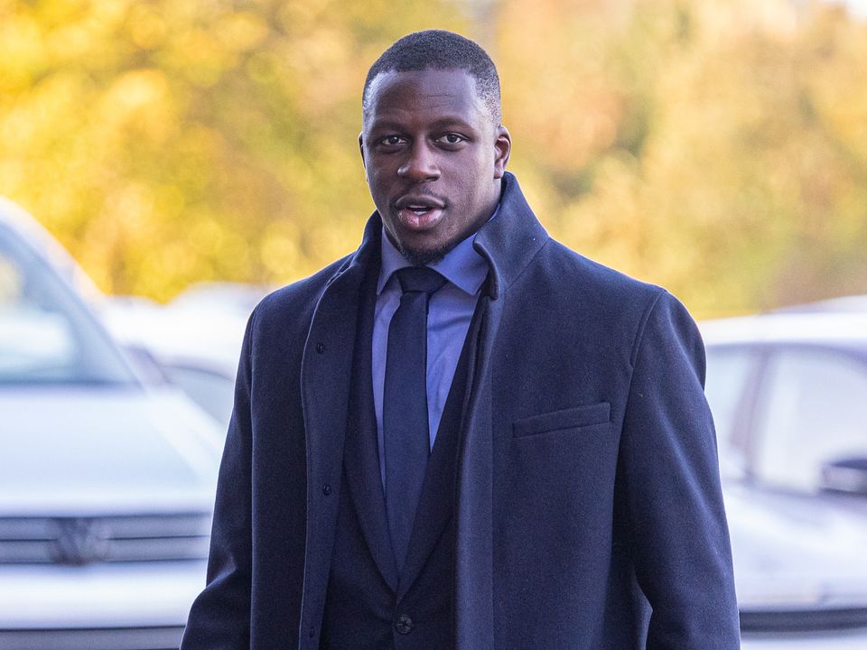 Manchester City footballer Benjamin Mendy arrives at Chester Crown Court where he denies multiple sex offences against a string of young women