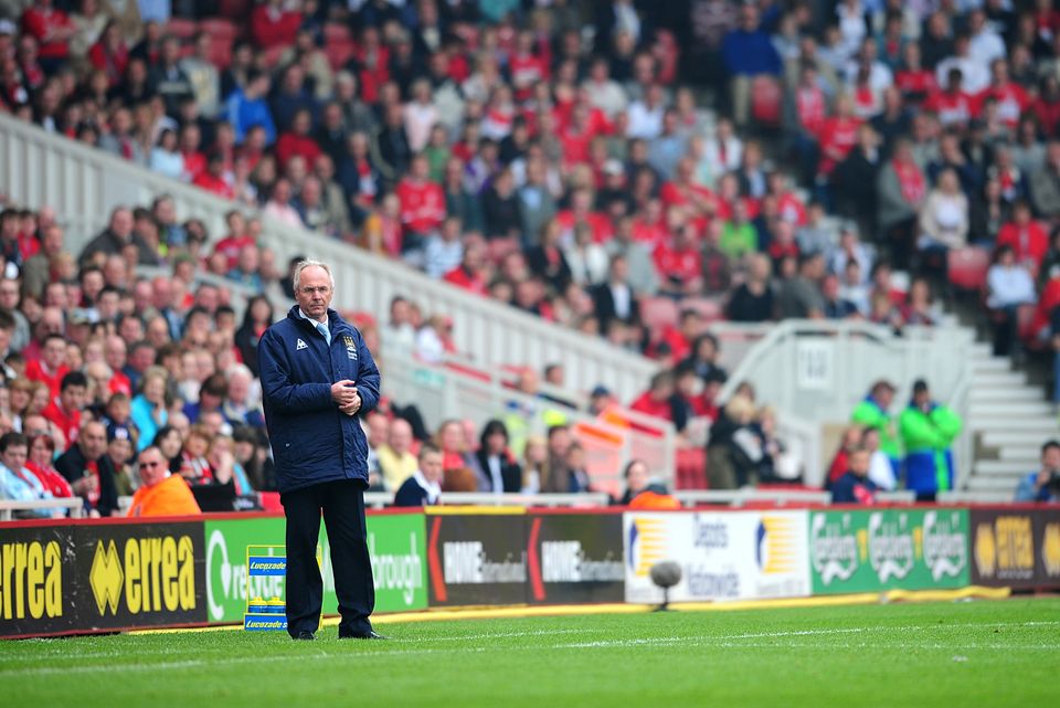 Sven-Goran Eriksson’s last match in charge of City ended in an 8-1 defeat at Middlesbrough (Gareth Copley/PA)