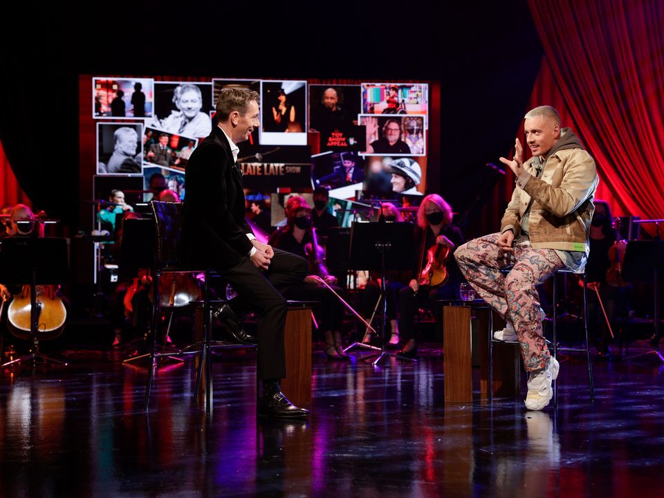 Ryan and Dermot had a long chat after he performed with the RTE Concert Orchestra (Pic: Maxwells)