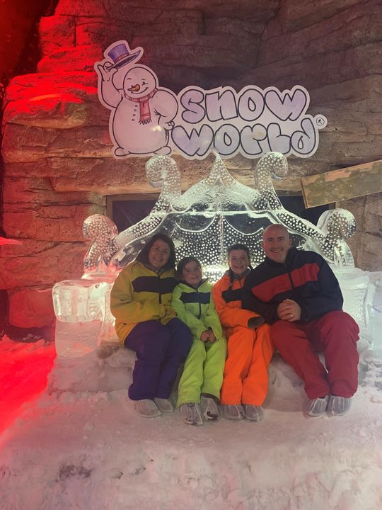 The family at SnowWorld