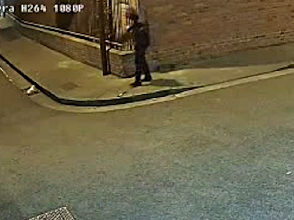 CCTV footage shows Oliver Doran  after the murder of Kwok Ping Chong