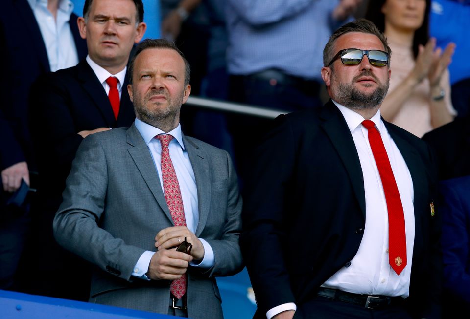 Richard Arnold (right) replaced Ed Woodward (left) as Manchester United chief executive (Martin Rickett/PA)