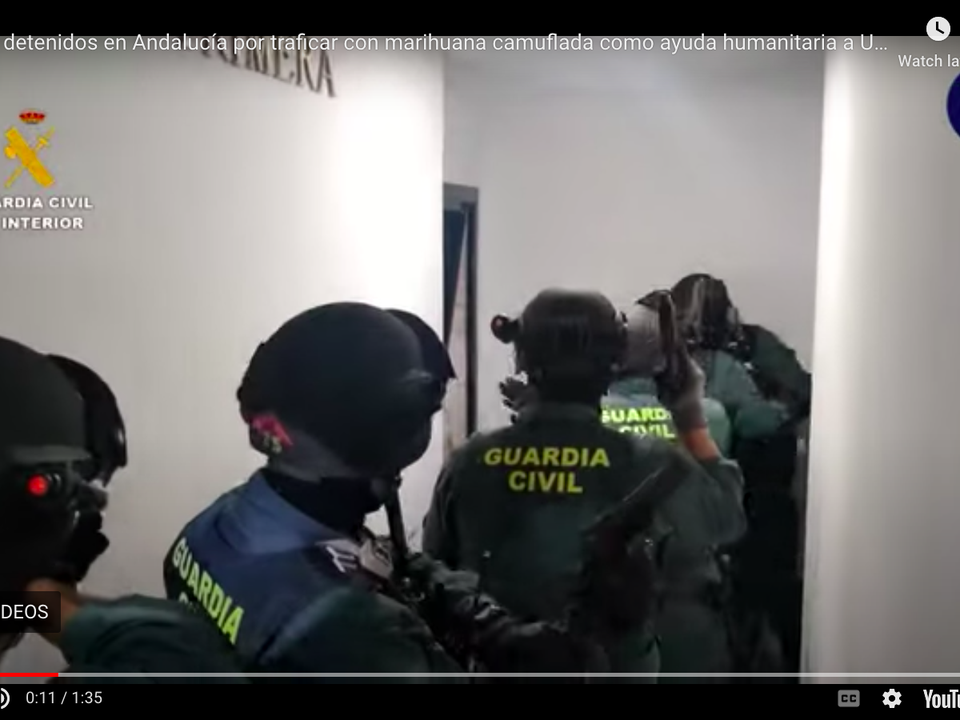 A Spanish police raid on the suspects