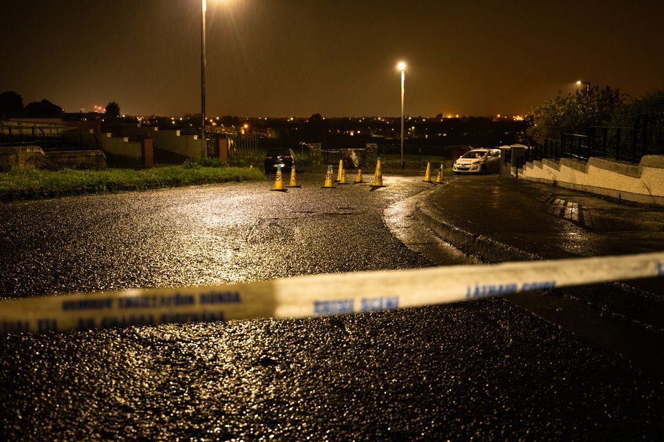 The scene in Tallaght where James ‘Nellie’ Walsh was shot in October