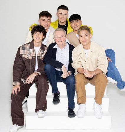 The Next In Line members with music mogul Louis Walsh