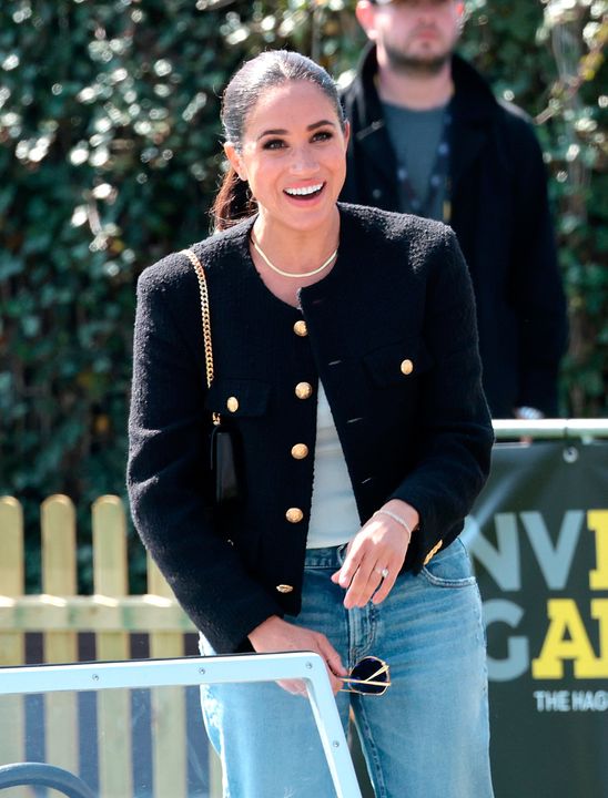 Meghan Markle Looked Chic In Jeans and a Tweed Jacket at Driving Challenge  Event