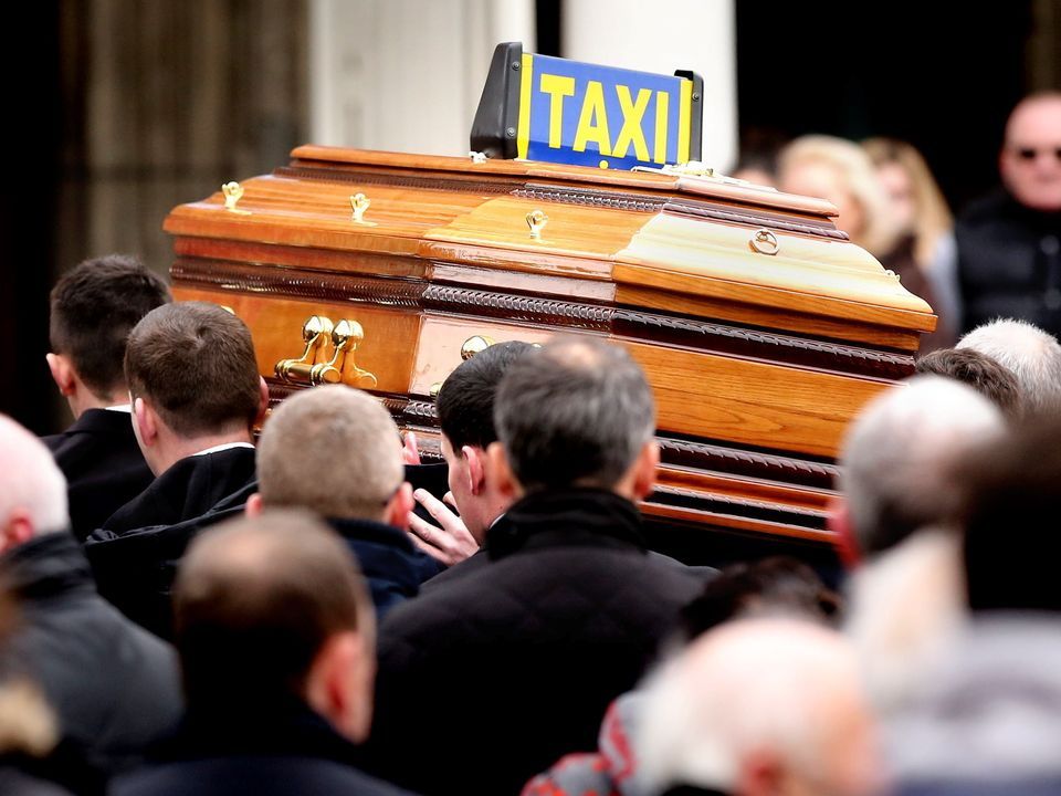 The funeral of Eddie Hutch in 2016