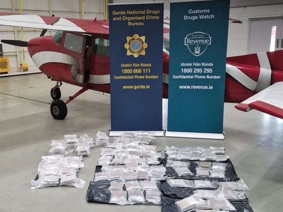 The light airplane and drugs seized at Weston Airport