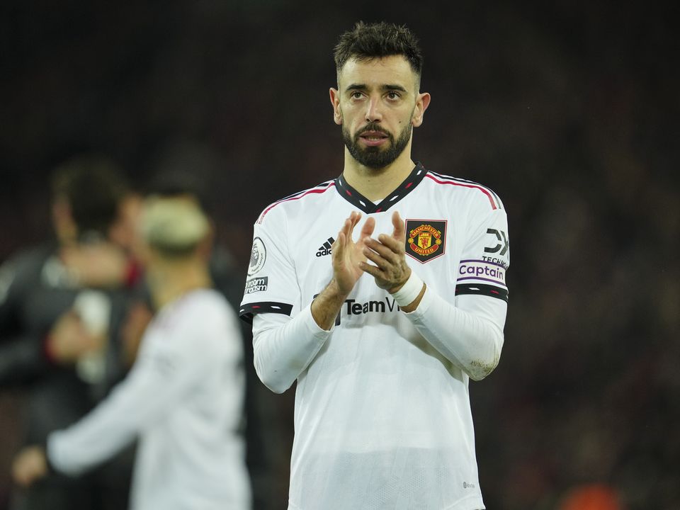 Bruno Fernandes was criticised for his display at Anfield (Jon Super/AP)
