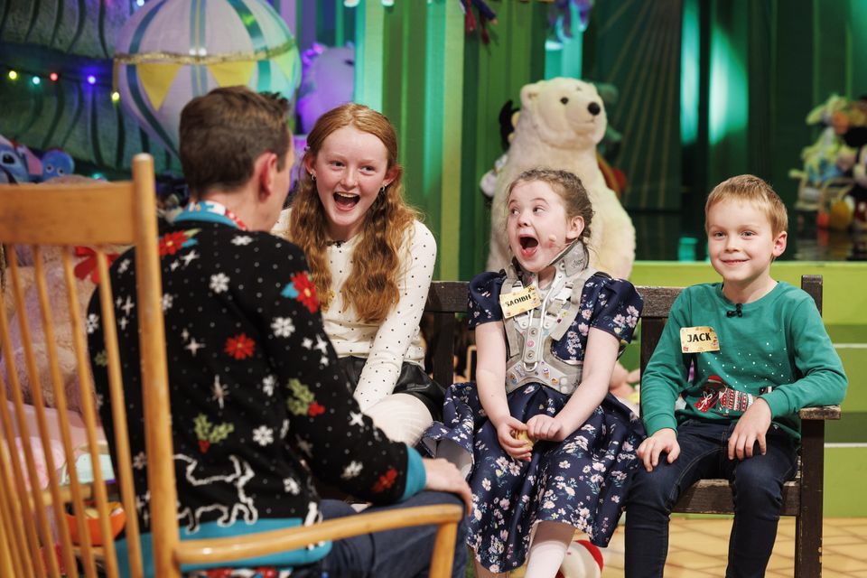 Ryan Tubridy with some of the other youngsters on the show