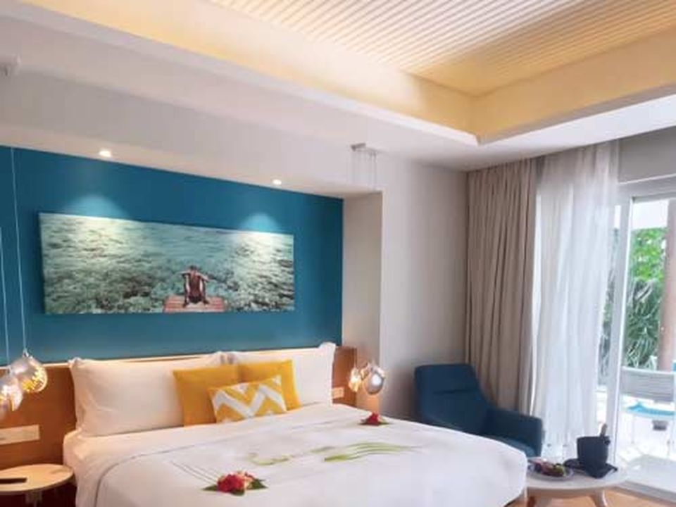 Maura Higgins shares her Maldives hotel room.