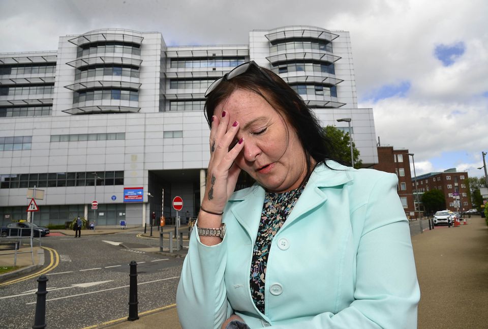 Tracey Coulter outside the Royal Hospital in Belfast
