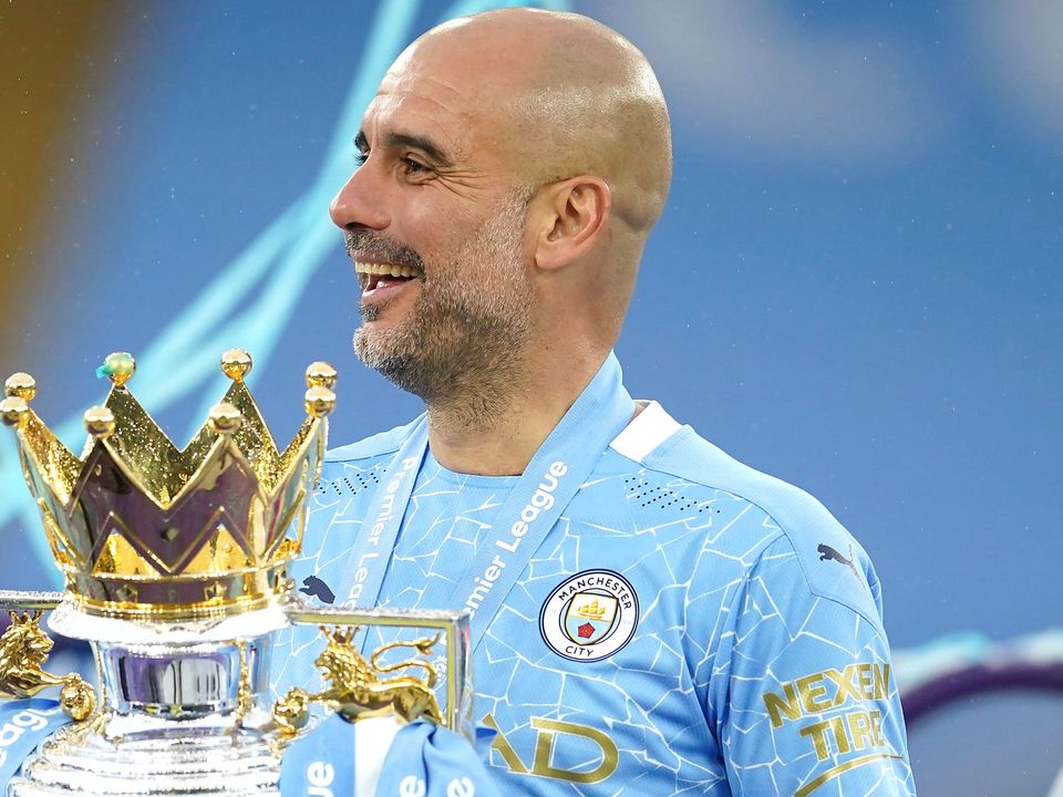 Pep Guardiola may have won plenty of them, but is not motivated by trophies (Dave Thompson/PA)