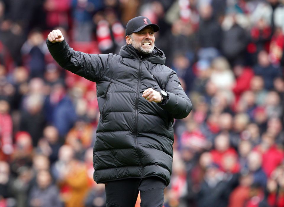 Jurgen Klopp’s Liverpool head to the Etihad Stadium having won 10 Premier League games in succession (Peter Byrne/PA)