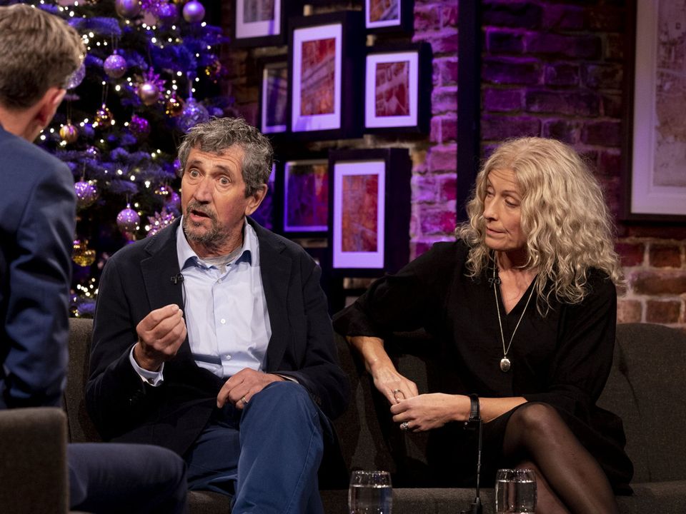Charlie Bird and Claire Mould pictured on RTÉ’s The Late Late Show with Ryan Tubridy. Picture Andres Poveda