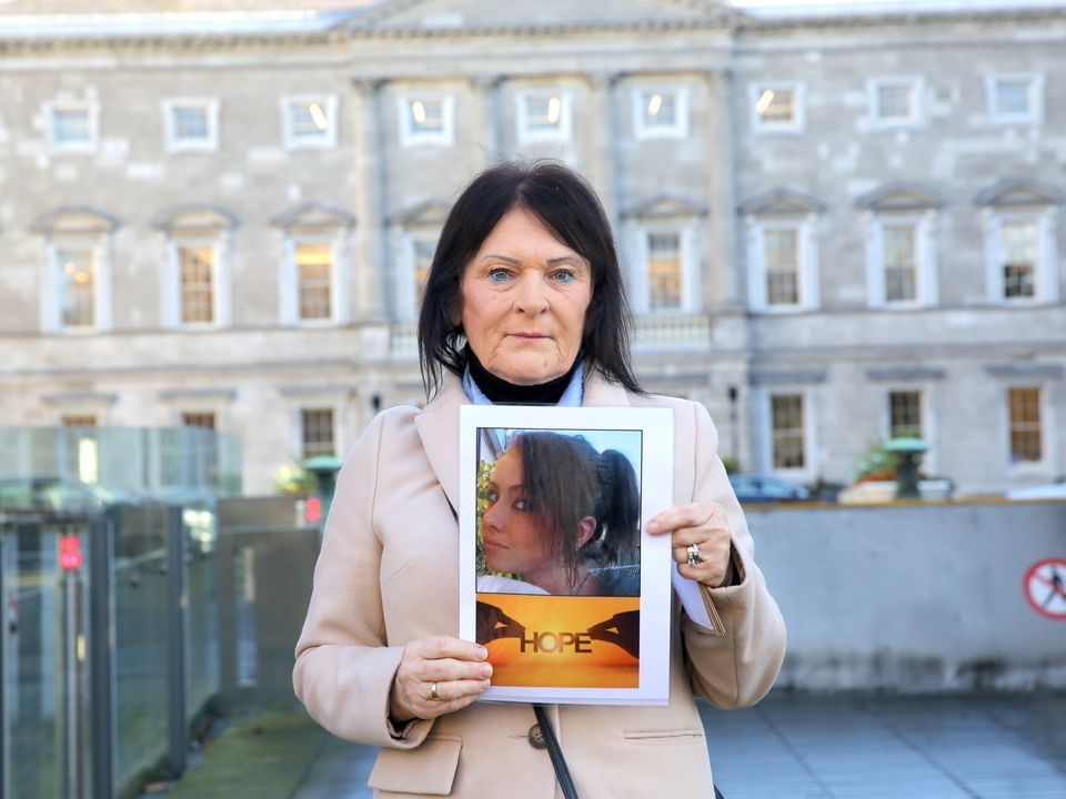 Christine outside the Dail