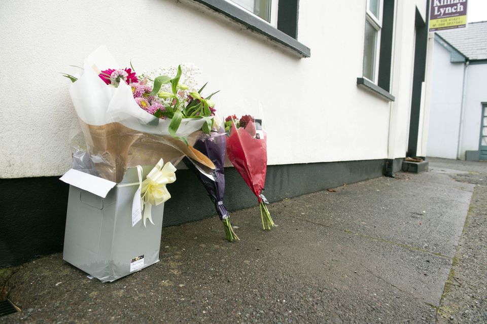 Flowers are left at the scene of where a woman was killed by a car in Ballingeary, Co. Cork
Pic Michael Mac Sweeney/Provision