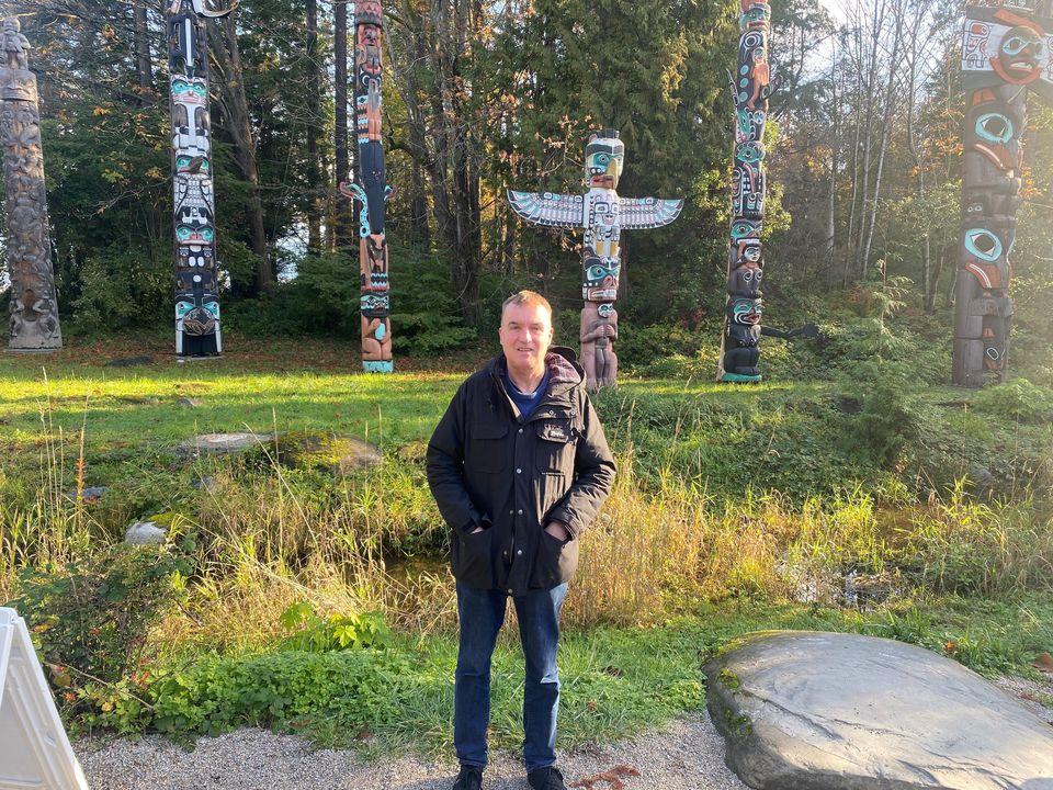 The colourful totem poles at Brockton Point