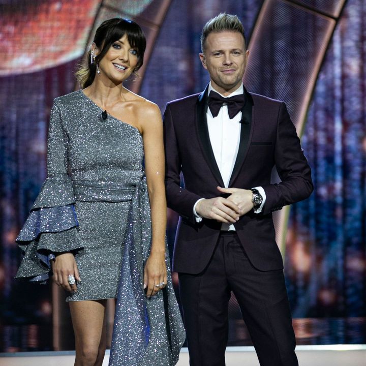 Nicky Byrne with co-host Jennifer Zamparelli on Dancing With the Stars
