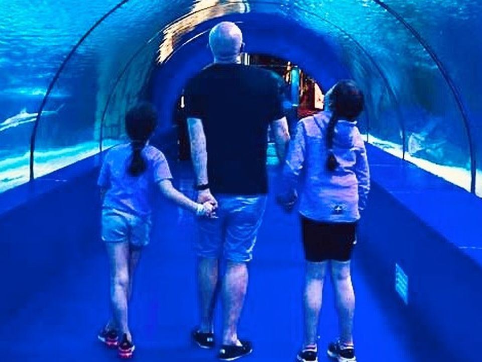 Daragh with Chloe and Mia at Antalya Aquarium
