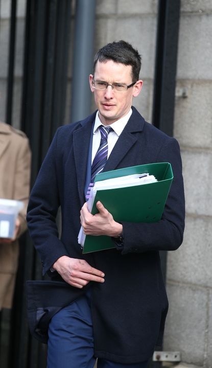 Enoch Burke at the High Court yesterday morning. Photo: Collins Courts