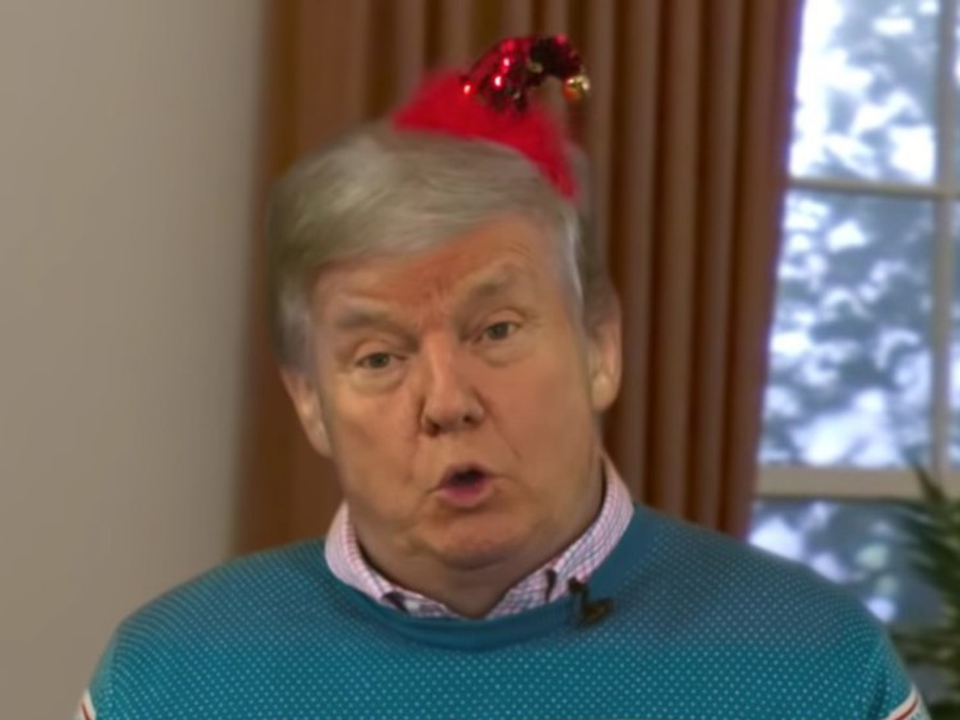 This festive Trump video never really happened