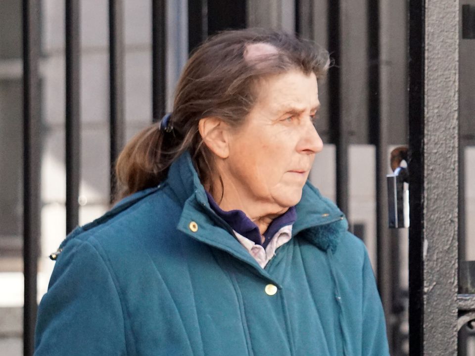 Janet Ball leaving court on Thursday after a judge heard of the appalling condition of animals discovered at her farm