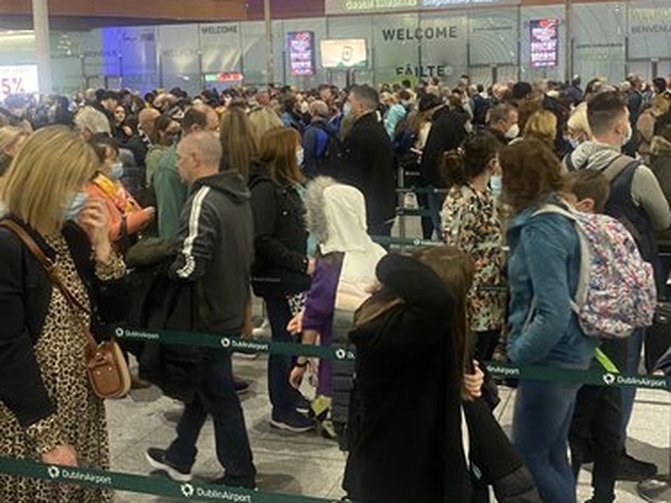 A picture posted on social media this morning shows a busy terminal at Dublin Airport