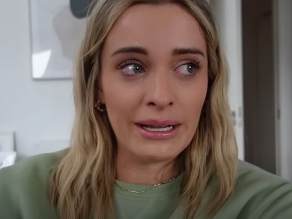 Louise became emotional as she spoke about her pregnancy in her latest video