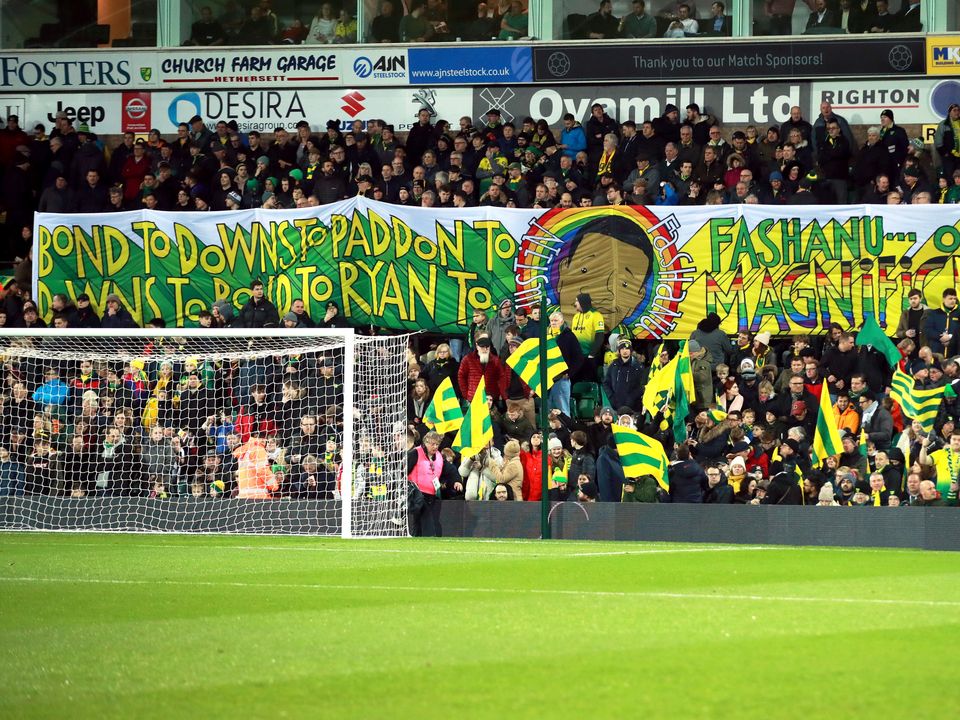 Norwich continue to pay tribute to former striker Justin Fashanu (Adam Davy/PA)