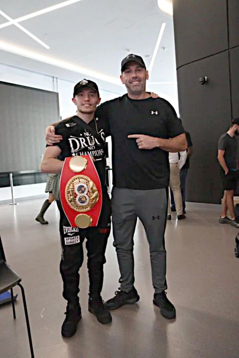 Sunny Edwards poses with Daniel Kinahan