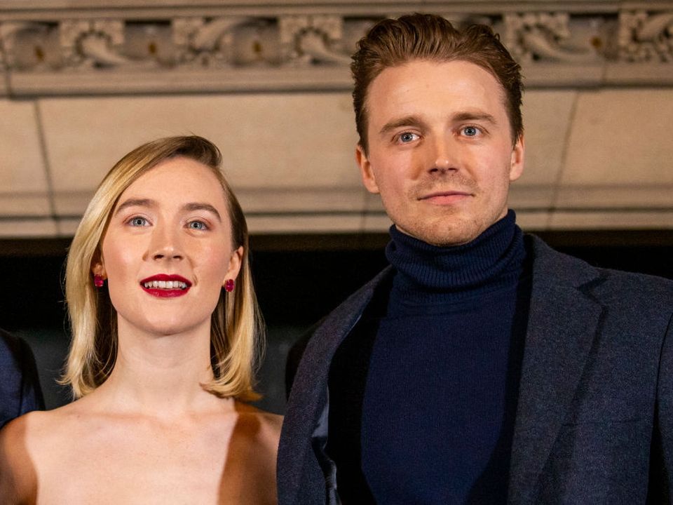 Saoirse Ronan and Jack Lowden. Photo by Duncan McGlynn/Getty Images for Universal