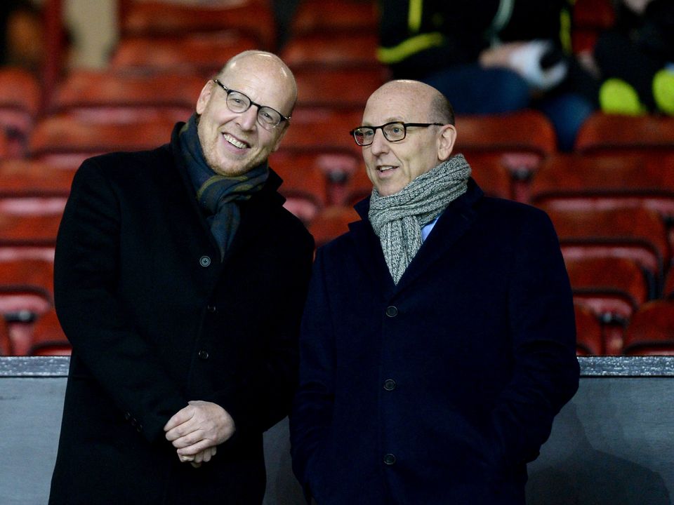 Manchester United joint chairmen Joel Glazer (right) and Avram Glazer at Old Trafford. Photo: Martin Rickett/PA