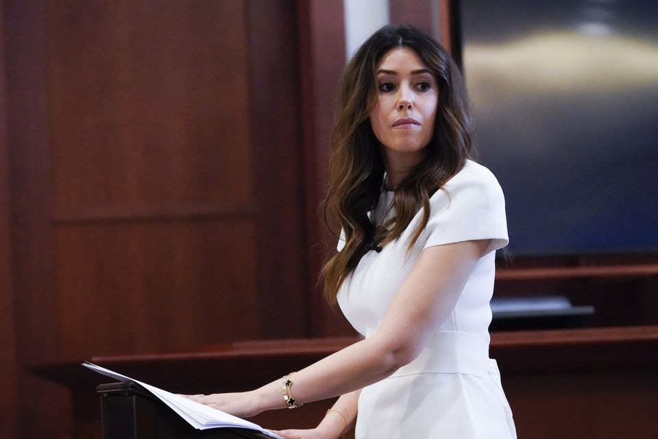 His lawyer Camille Vasquez began her opening remarks on Friday (Steve Helber/AP)