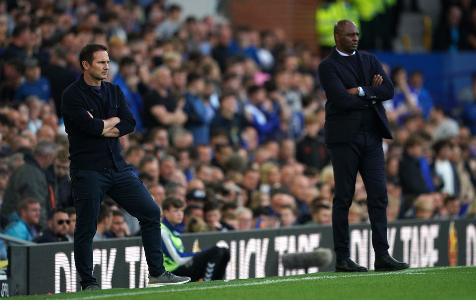 Everton manager Frank Lampard understood what Patrick Vieira was feeling after full-time (Peter Byrne/PA)