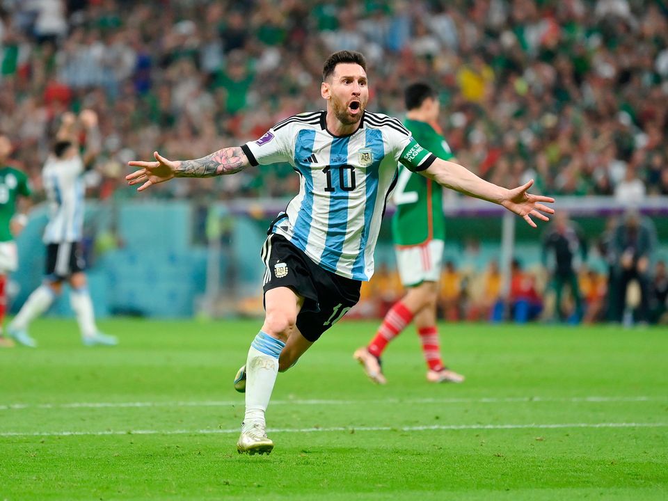 Lionel Messi with a moment of magic at the World Cup