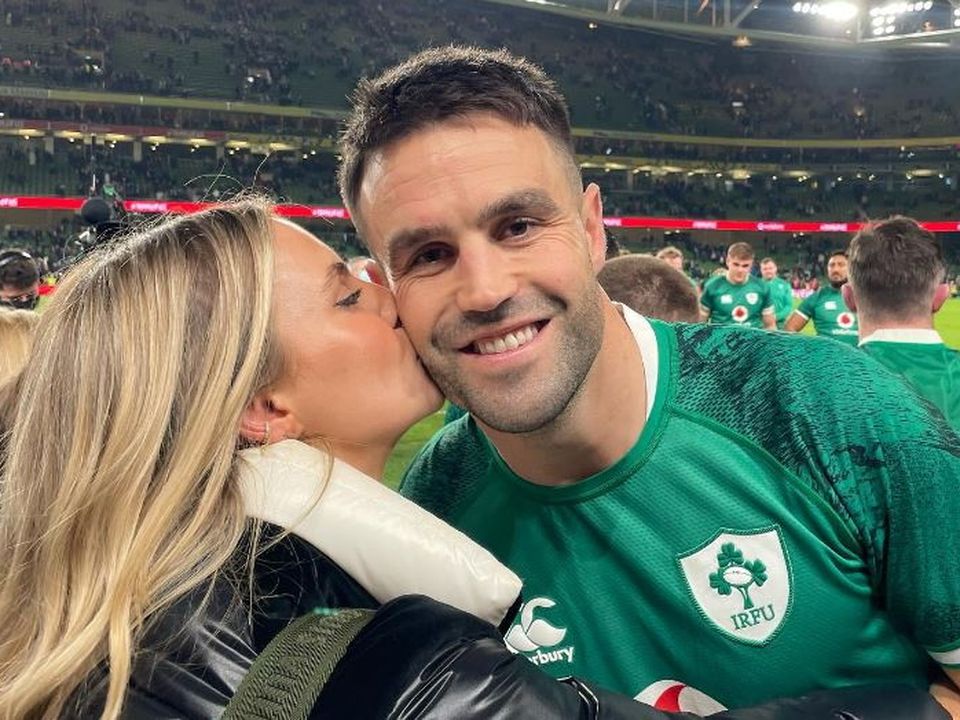 Joanna Cooper and fiancé Conor Murray.