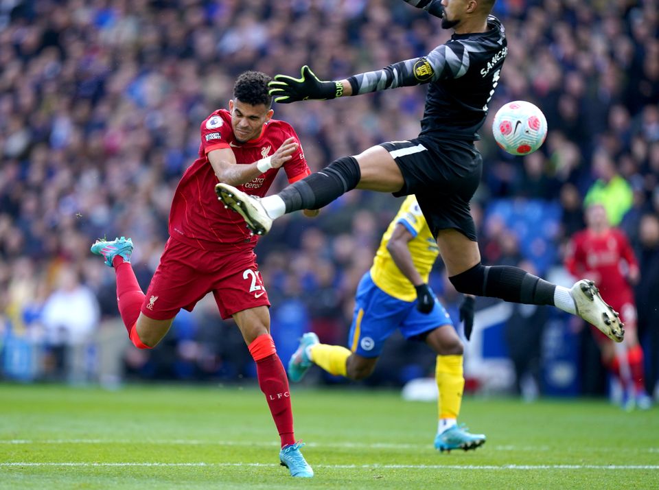 Liverpool’s Luis Diaz opened the scoring and Robert Sanchez escaped punishment (Nick Potts/PA)
