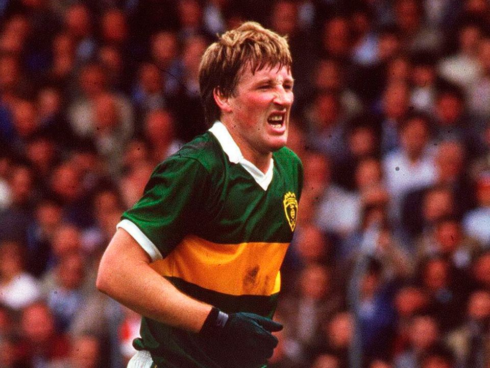 Pat Spillane in action for Kerry during the GAA All-Ireland Senior Football Championship Final  in 1986