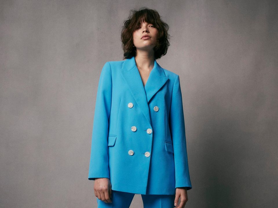 Penneys blazer, €30, and crop trousers, €18