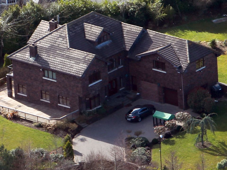 Aerial view of the mansion