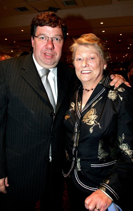 Brian Cowen with his mother 'May'